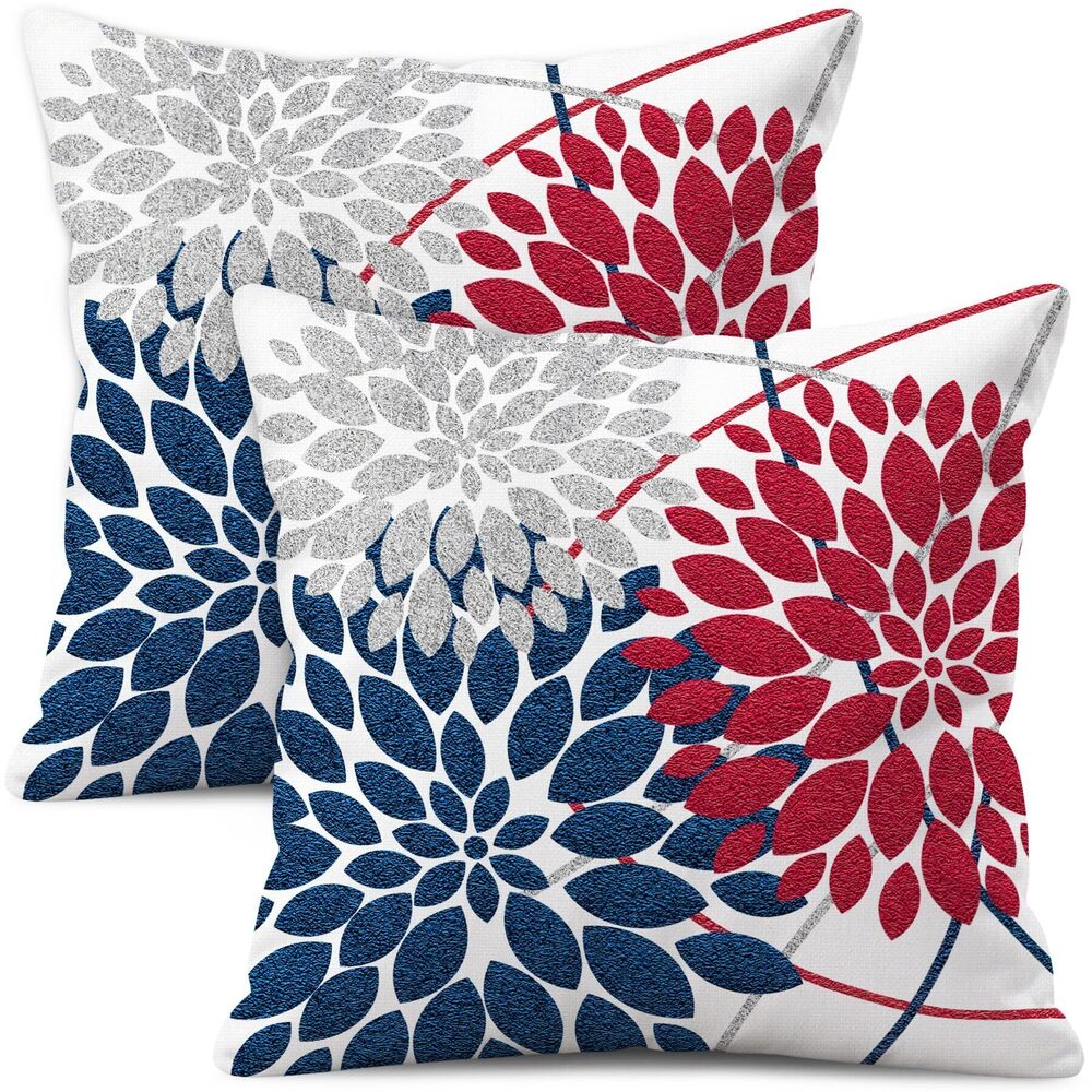 3054 Decorative Throw Pillow Covers Set of 2 Double-Sided 16x16 inch White